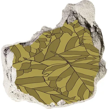 Fototapeta 3D díra na zeď Nálepka listí