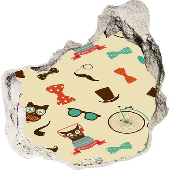 Fototapeta Samolepící nálepka na zeď Hipsterské sovy