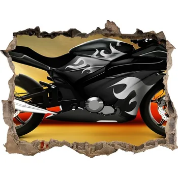 Fototapeta Foto fotografie díra na zeď Motorka