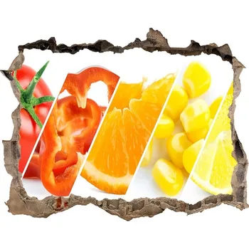 Fototapeta Nálepka 3D díra samolepící Ovoce a zelenina