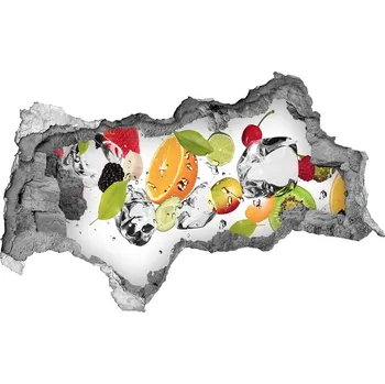 Fototapeta Nálepka 3D díra Ovoce a voda