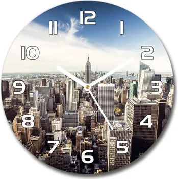 Hodiny Skleněné hodiny kulaté New York