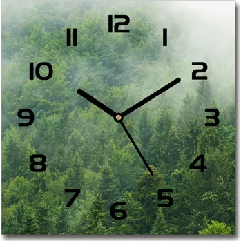 Hodiny Skleněné hodiny čtverec Tajemný les