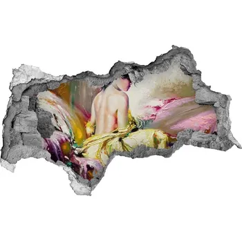 Fototapeta Díra 3D fototapeta nástěnná Polonahá žena