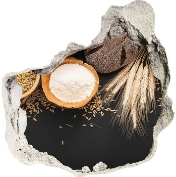 Fototapeta Nálepka 3D díra na zeď Pečivo a pšenice