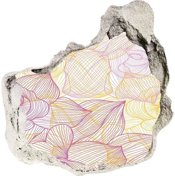 Fototapeta Nálepka 3D díra na zeď Květinový vzor