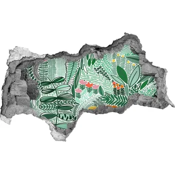 Fototapeta Nálepka 3D díra na zeď Květinový vzor