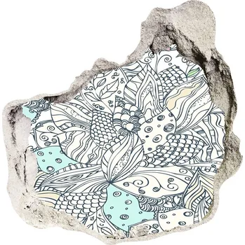 Fototapeta Fototapeta díra na zeď 3D Květinový vzor