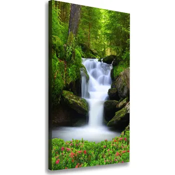 Obraz Vertikální Foto obraz na plátně Vodopád v lese