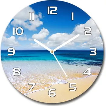 Hodiny Skleněné hodiny kulaté Klidné moře