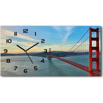 Hodiny Skleněné hodiny na stěnu Most San Francisco