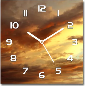 Hodiny Skleněné hodiny čtverec Východ slunce