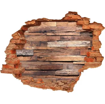 Fototapeta Fotoobraz díra na stěnu Dřevěná zeď