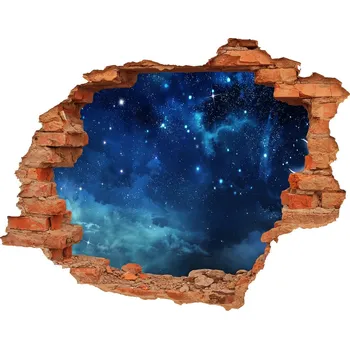 Fototapeta Foto fotografie díra na zeď Hvězdné nebe