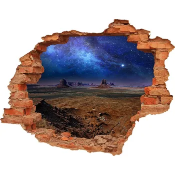 Fototapeta Foto fotografie díra na zeď Hvězdná noc