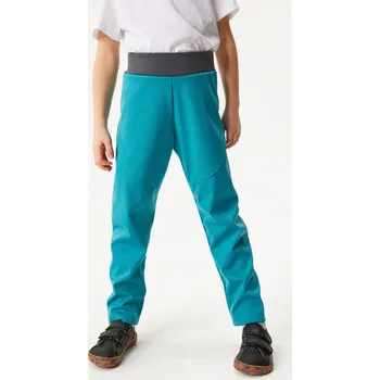 Chlapecké kalhoty unuo Dětské softshellové kalhoty bez zateplení pružné Sporty, Smaragdová Velikost: 152/158