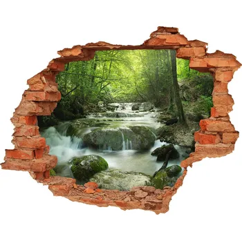 Fototapeta Nálepka fototapeta 3D výhled Vodopád v lese