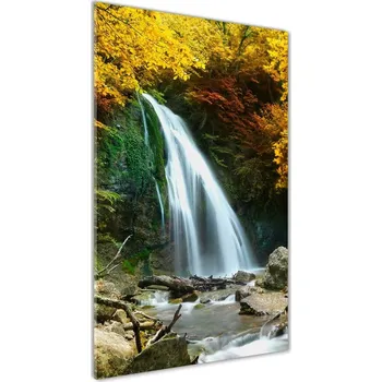 Obraz Vertikální Foto obraz skleněný svislý Vodopád v lese