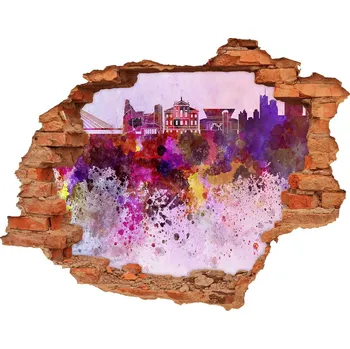 Fototapeta Samolepící díra nálepka Barevná Varšava