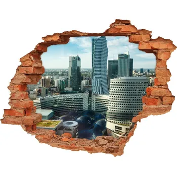 Fototapeta Fototapeta díra na zeď 3D Varšava Polsko