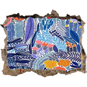 Fototapeta Nálepka 3D díra samolepící Květinový vzor