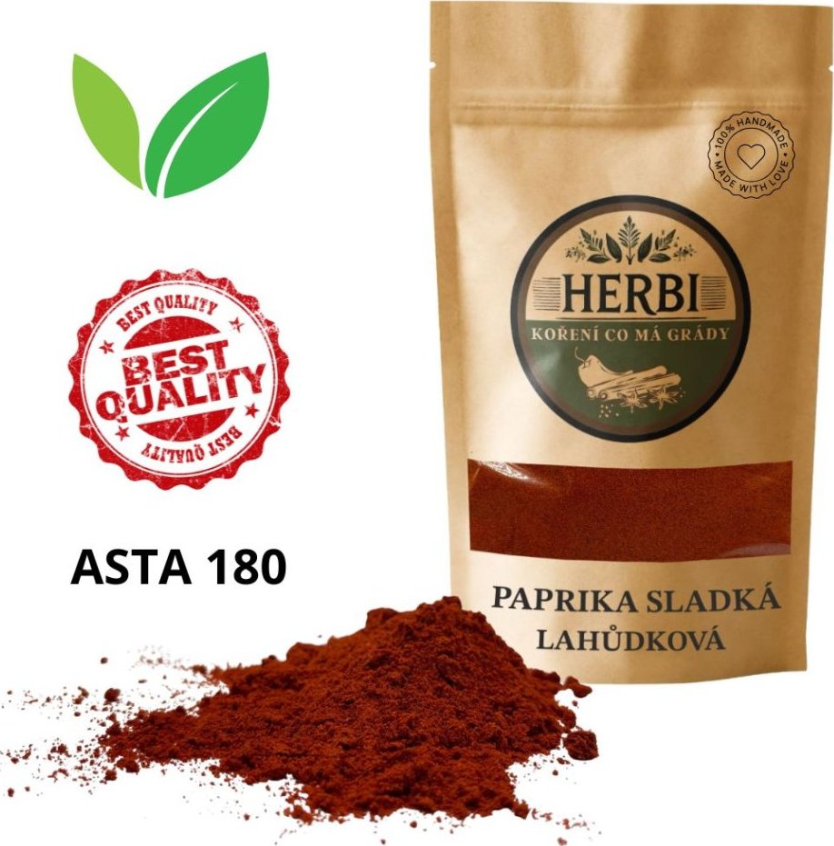 Herbi Paprika sladká lahůdková ASTA 180 – intenzivní barva a chuť 200 g