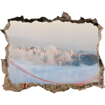 Fototapeta Fototapeta díra na zeď 3D Most San Francisco