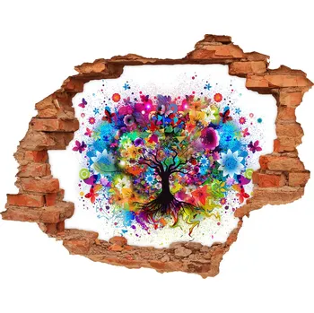 Fototapeta Samolepící nálepka beton Barevný strom
