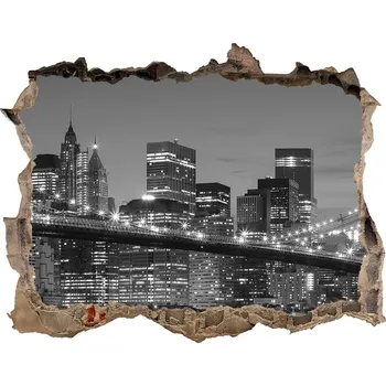 Fototapeta Nálepka fototapeta 3D výhled Manhattan noc