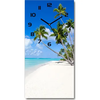 Hodiny Nástěnné hodiny tiché Tropická pláž
