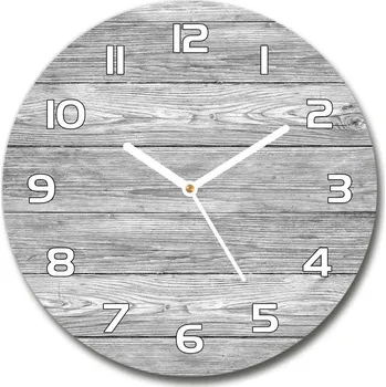 Hodiny Skleněné hodiny kulaté Dřevěné pozadí