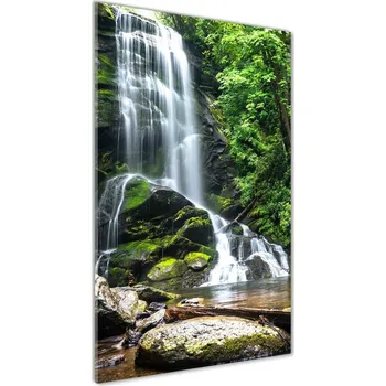 Obraz Vertikální Fotoobraz na skle Vodopád v džungli