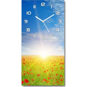 Hodiny Moderní hodiny nástěnné Pole máků