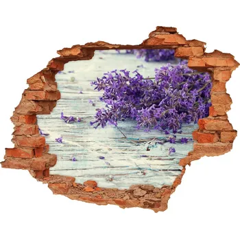 Fototapeta Samolepící díra nálepka beton Levandule