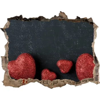 Fototapeta Fototapeta díra na zeď Srdce na tabuli