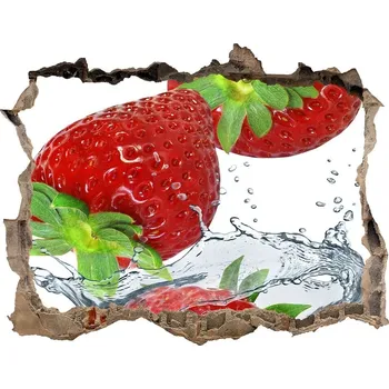 Fototapeta Nálepka díra na zeď Jahody