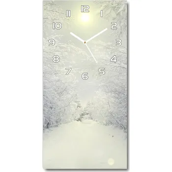 Hodiny Moderní hodiny nástěnné Les zima