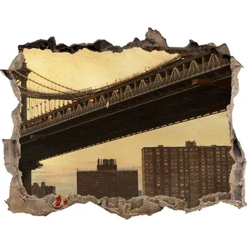 Fototapeta Fototapeta díra na zeď 3D Manhattan New York