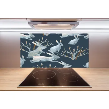 Obklad Dekorační panel sklo Králík zima