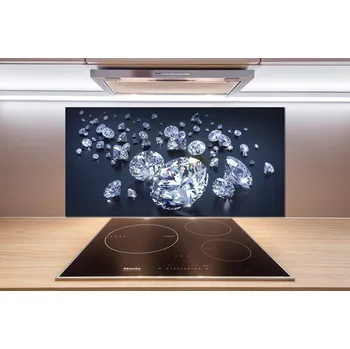 Obklad Skleněný panel do kuchynské linky Diamanty