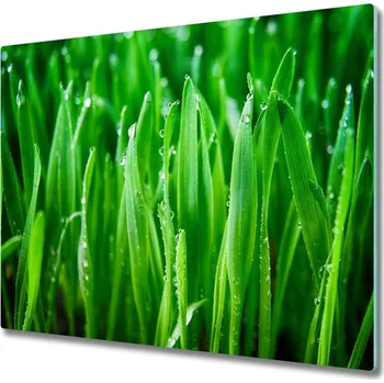 Kuchyňské prkénko Skleněná krájecí deska tráva 60x52 cm