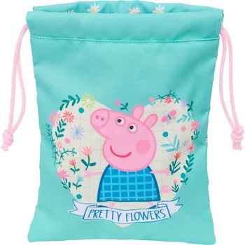 Set školních potřeb Kapsa na svačinu Peppa Pig Pretty flowers Žlutá Mátová