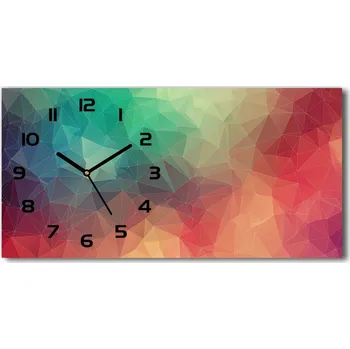 Hodiny Skleněné hodiny na stěnu Geometrické pozadí