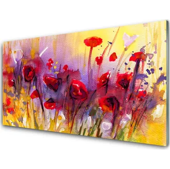 Obraz Obraz na skle Květiny Rostlina Příroda Umění 120x60 cm 2 Přívěsky