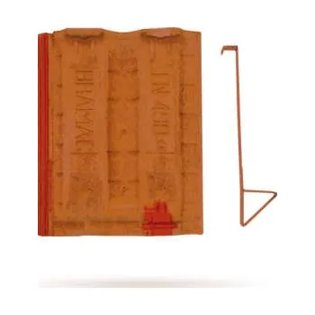 Střešní krytina BRAMAC Moravská taška Protector Plus Protisněhová taška s hákem Cihlově červená režná