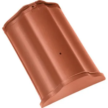 Střešní krytina BRAMAC Hřebenáč drážkový HO keramický Hřebenáč začáteční HO hladký Cihlově červená režná