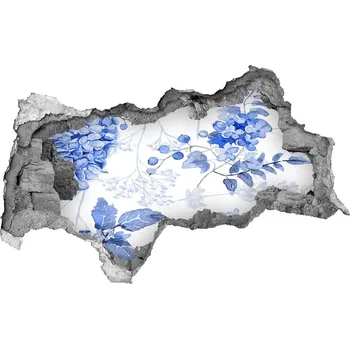 Fototapeta 3D díra nálepka Květinový vzor