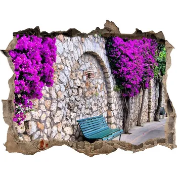 Fototapeta Fototapeta díra na zeď 3D Romantické uličky