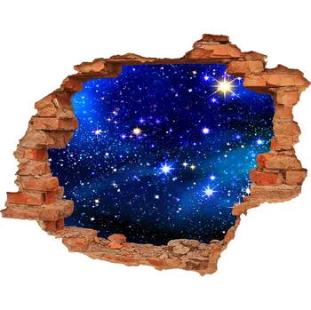 Fototapeta Foto fotografie díra na zeď Hvězdné nebe