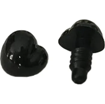 Pro Háčkování Čumáček bezpečnostní 13 x 12 mm srdíčko černé